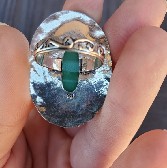 New Huge Botswana Agate 925 Silver Statement Ring. - Picture 6 of 13